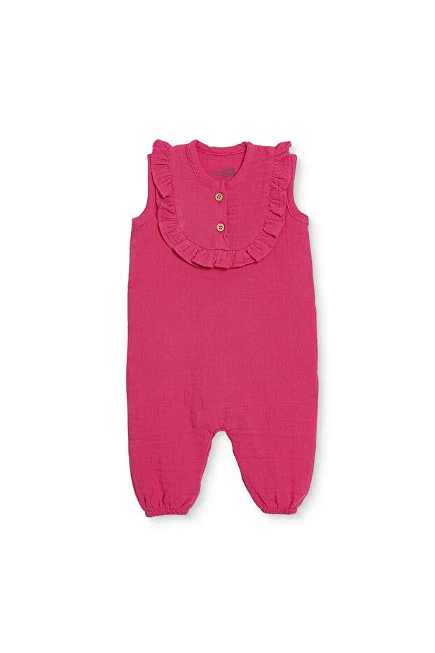 Детский комбинезон для девочек хлопковый Ebebek Hello Baby, Plum