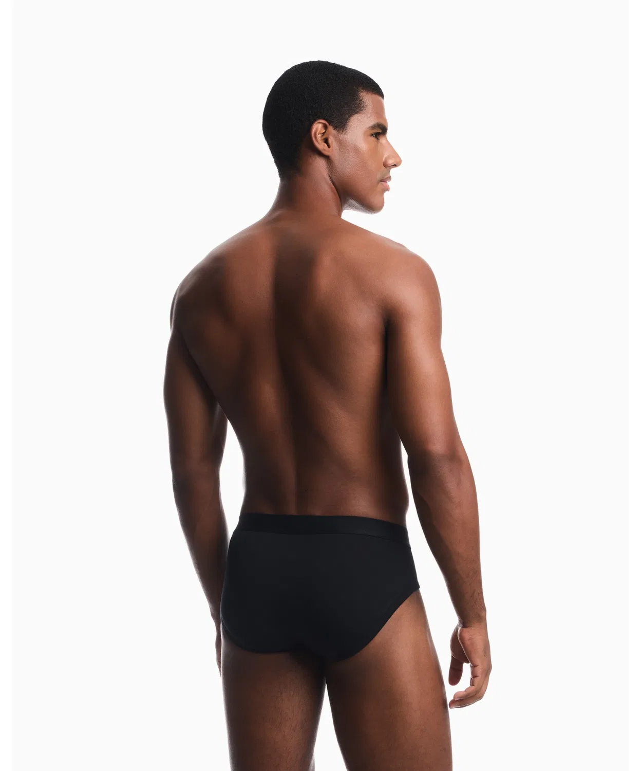 Мужские трусы-боксеры с принтом, комплект из 3 штук EMPORIO ARMANI, Черный — фото 3