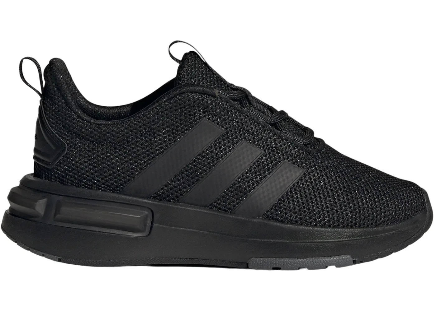Детские кроссовки для мальчиков с широкой колодкой Adidas Racer TR23 Wide, Core Black/Core Black/Grey Five