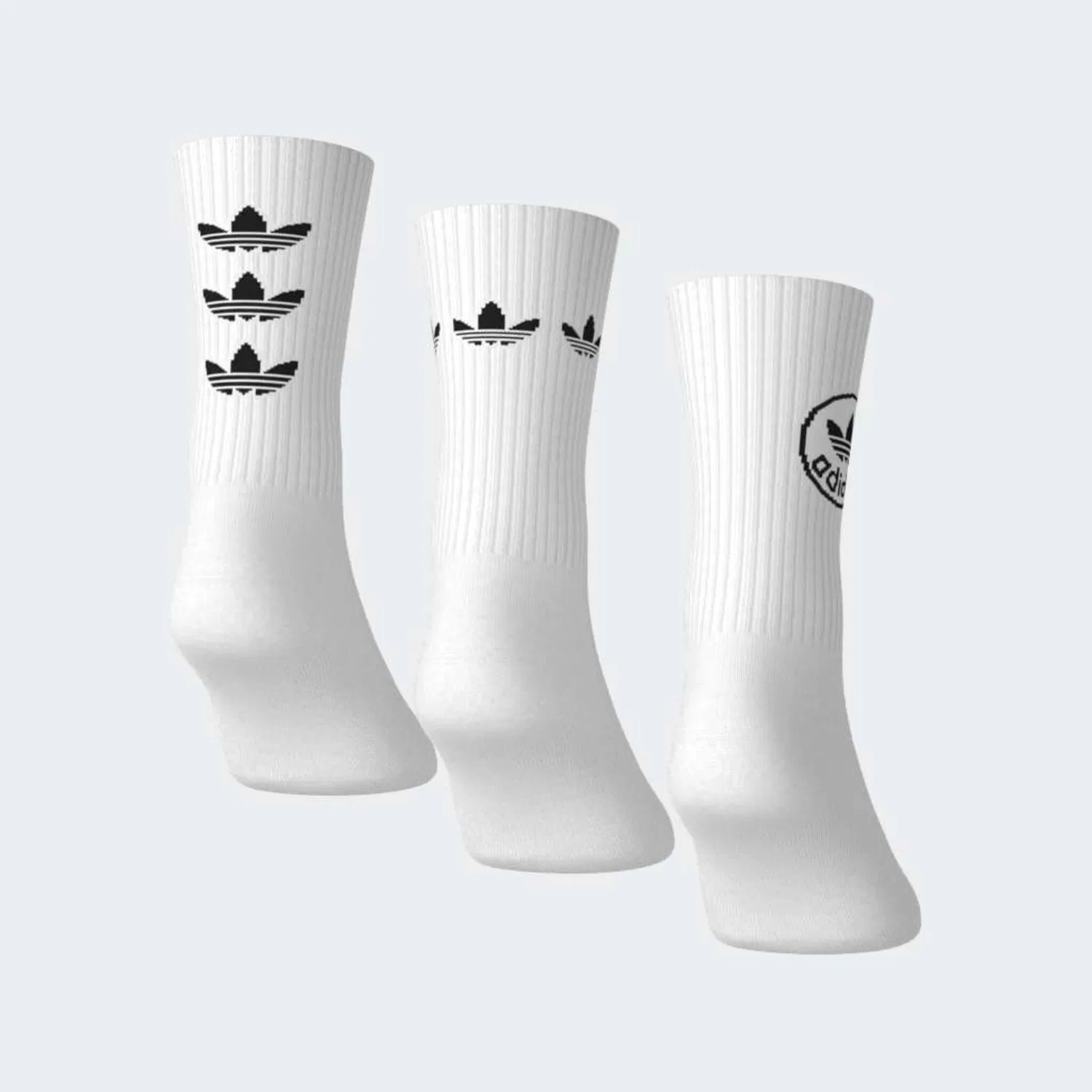Набор носков с логотипом Trefoil Adidas Originals, White — фото 3