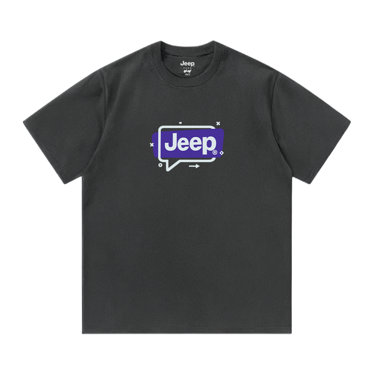 

Футболка для школьников с круглым вырезом Moderate Jeep, темно-серый