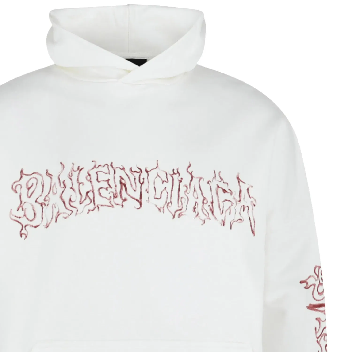 Худи Balenciaga Dyi Metal Outline Metal Hoodie, белый — фото 3