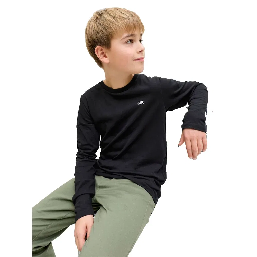 Футболка с длинным рукавом Rebbel Logo Jack & Jones, черный — фото 4