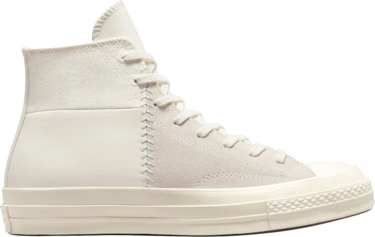 

Кроссовки Converse Chuck 70 Crafted Mixed Material High Egret, кремовый, Бежевый, Кроссовки Converse Chuck 70 Crafted Mixed Material High Egret, кремовый