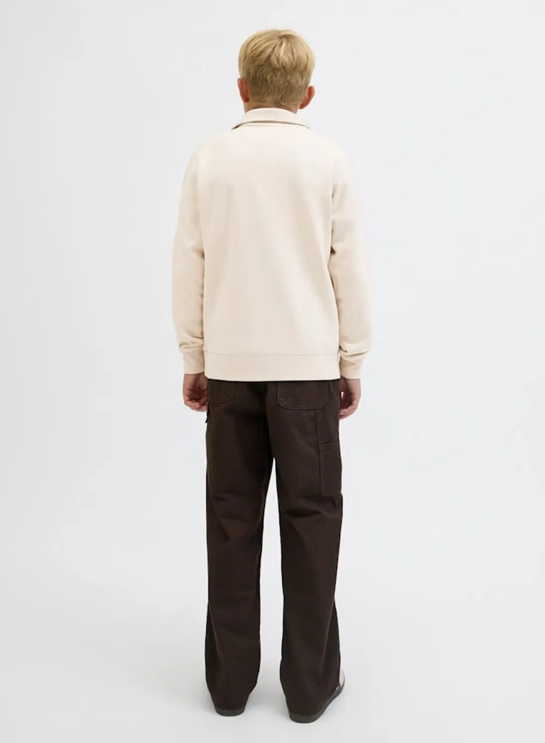 Свитшот на молнии с мягкой подкладкой Jjesoho Jack & Jones Junior, лунный — фото 2