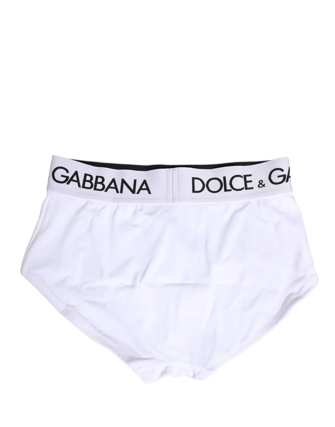 Женские трусы-слипы с логотипом на поясе, White Dolce & Gabbana — фото 4