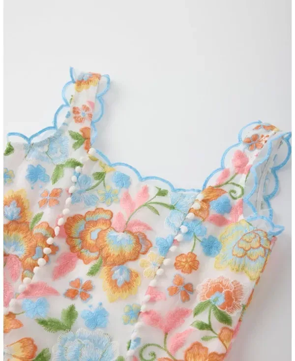 Детское платье для девочек с вышивкой Bianca Marlo Kids, Floral — фото 3