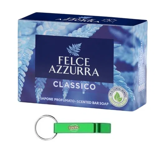 Твердое мыло с отличительным ароматом Felce Azzurra, Beni Culinari, набор 8 шт. по 100 г