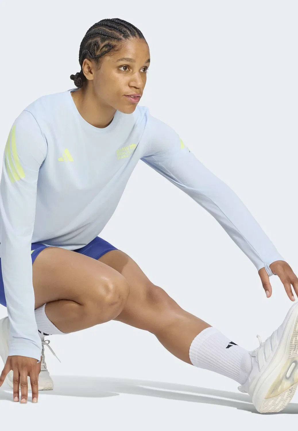 Футболка Ber26 - топ с длинными рукавами Adidas Performance, Crystal Sky — фото 3