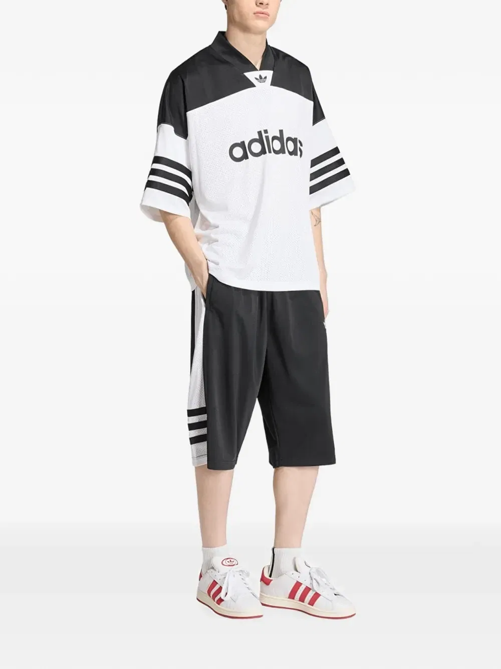 Футболка оверсайз Adicolor adidas, белый — фото 2