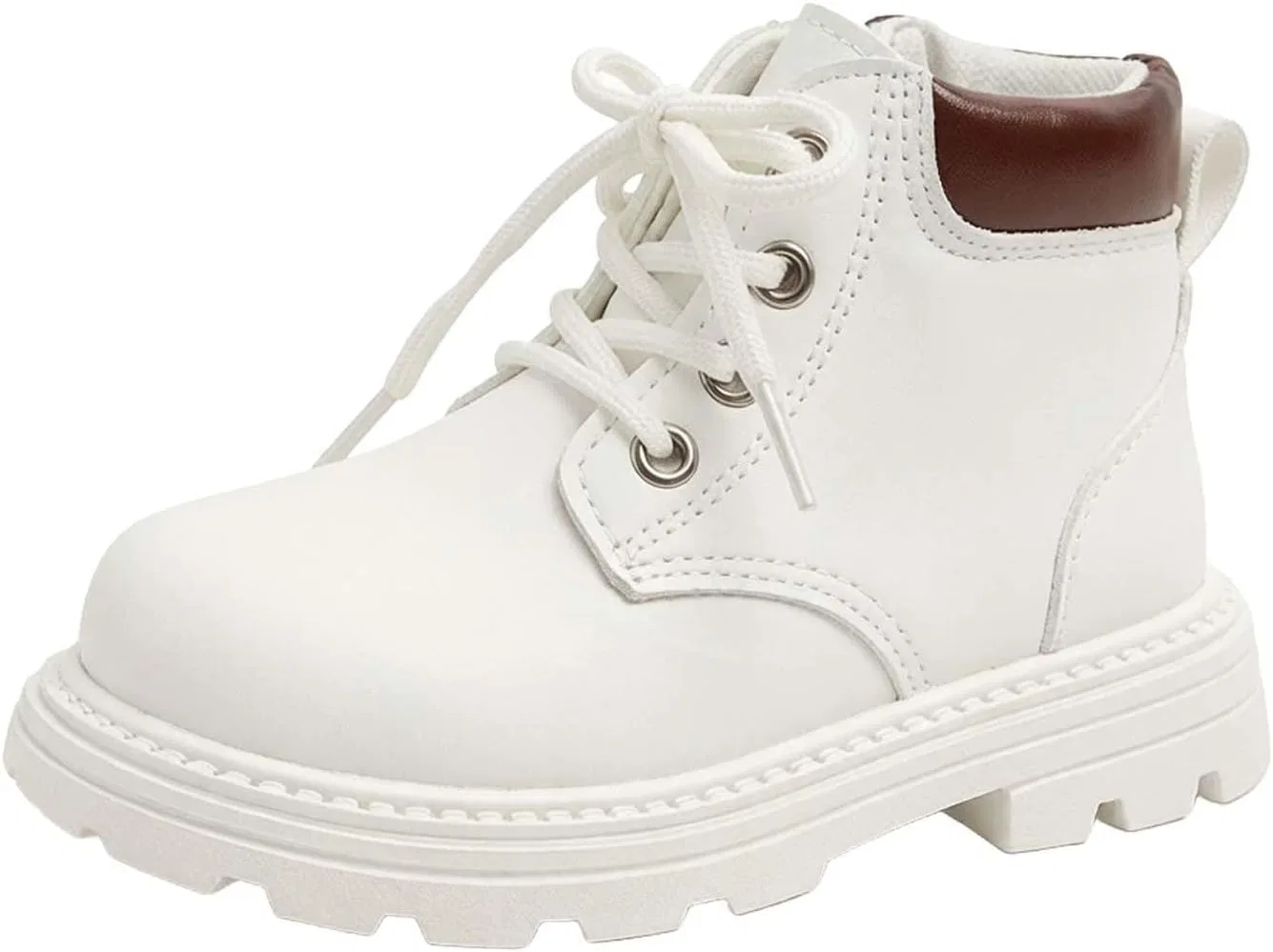 Детские ботинки для девочек с боковой молнией Western SHOPESSA, White