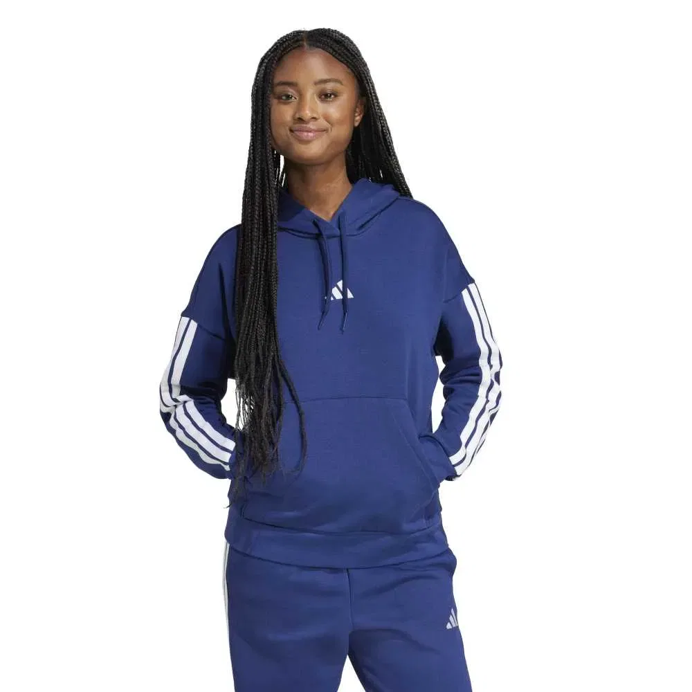Худи с флисом Adidas Essentials 3 Stripes Adidas, синий