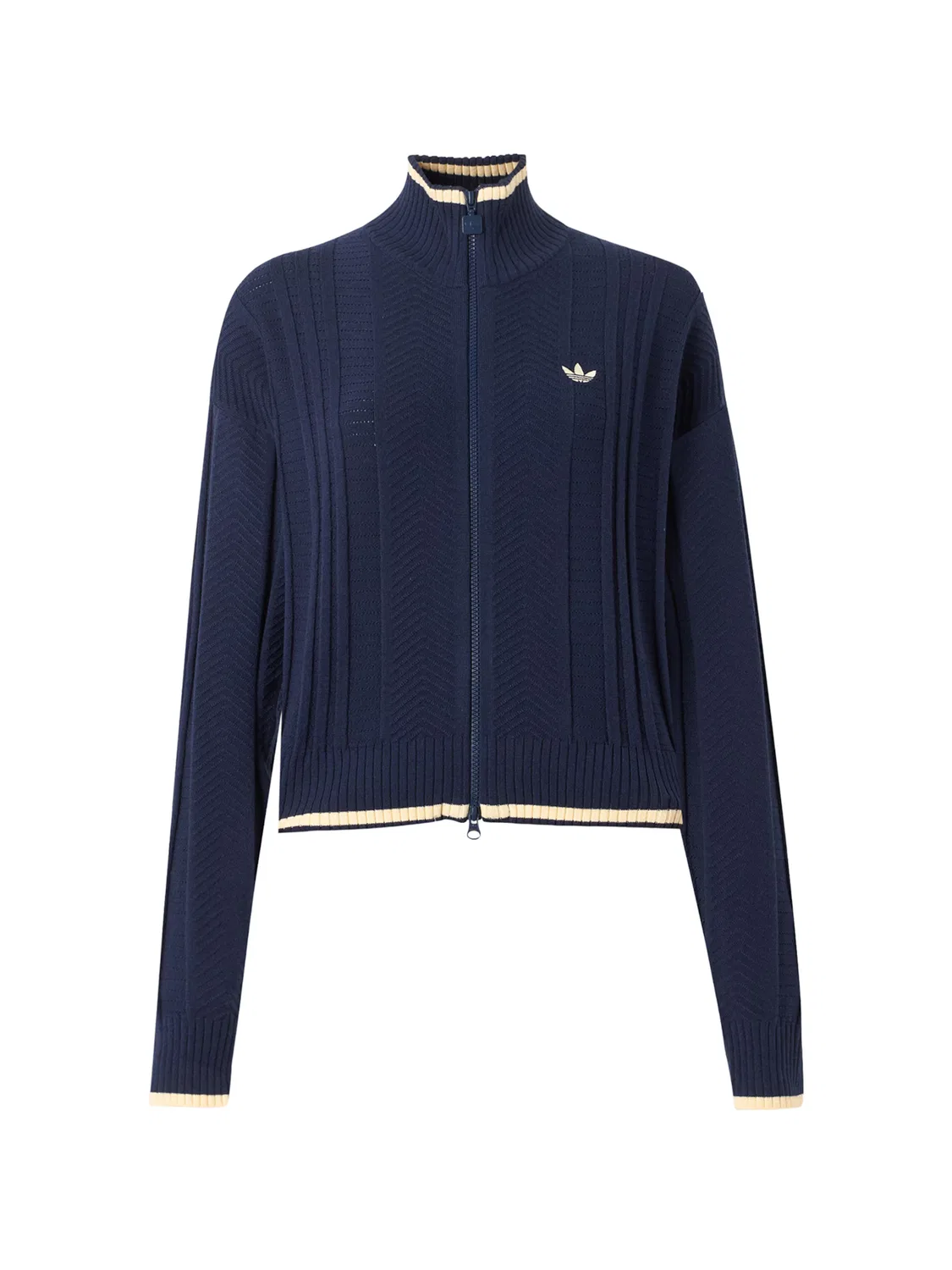 Вязаный кардиган Adidas Originals Firebird темно-синего цвета