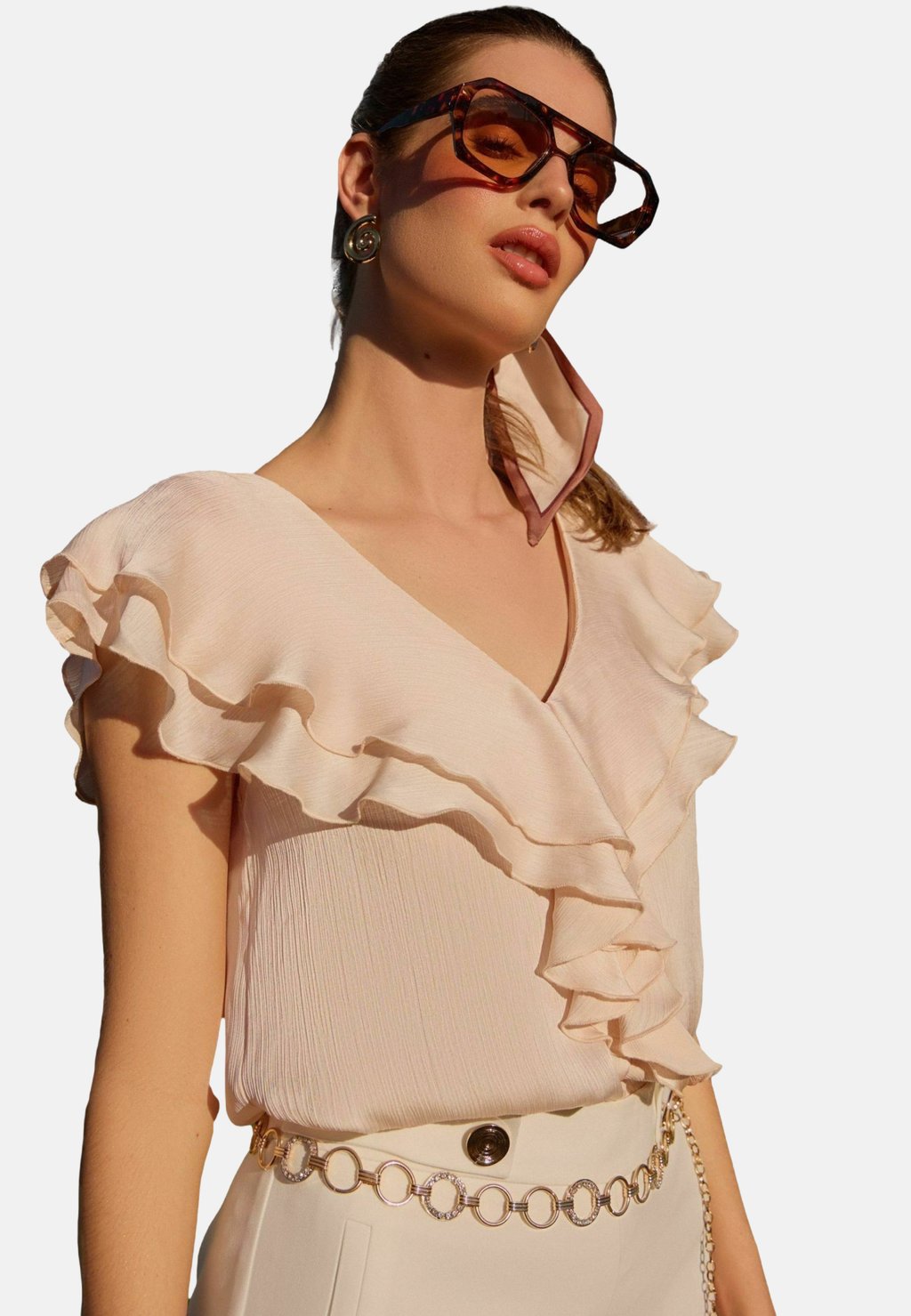 

Блуза REGULAR FIT-SHORT SLEEVE RUFFLE Friends Like These, розовый