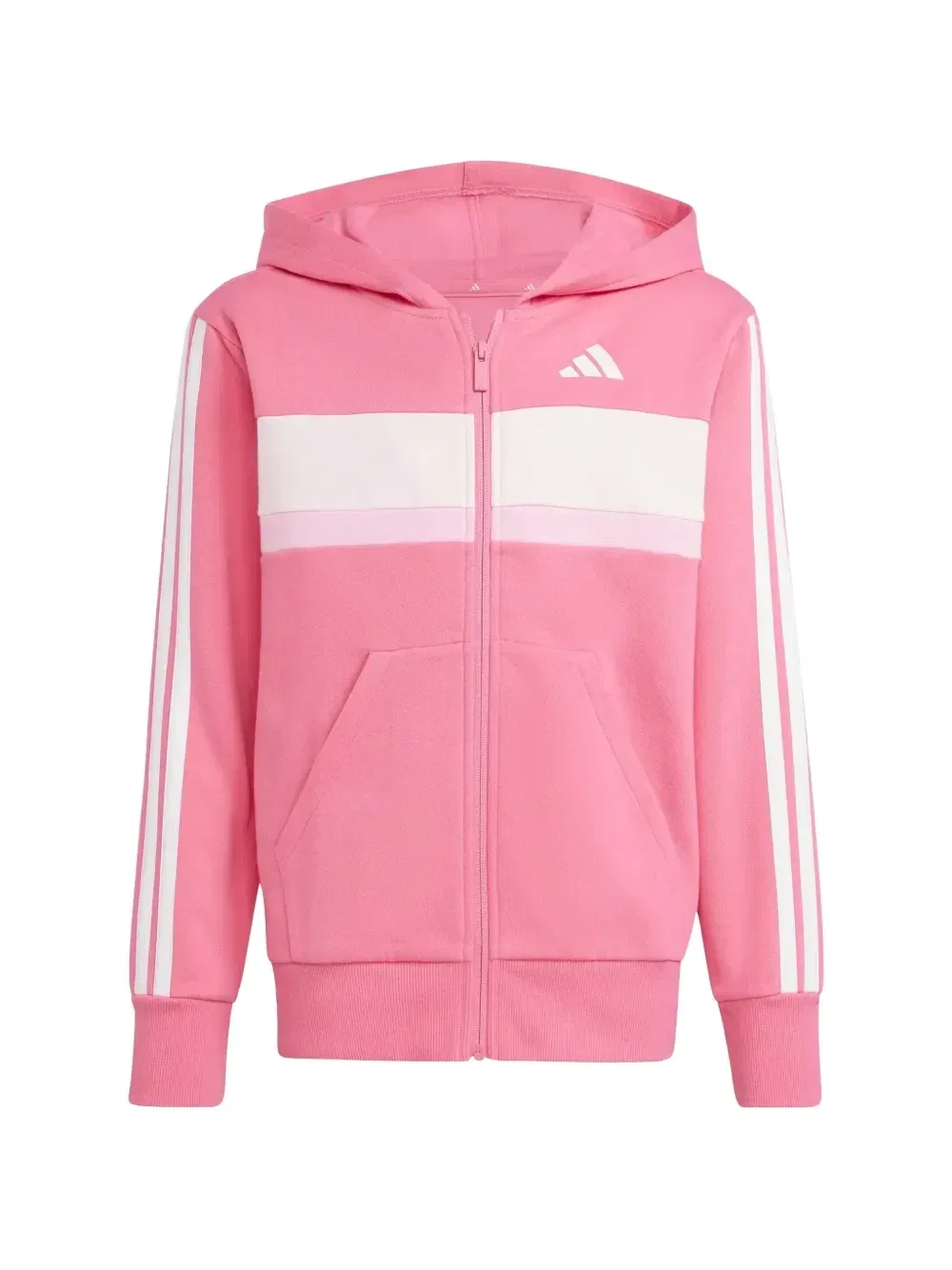 Спортивный костюм в полоску с капюшоном Adidas Kids, розовый — фото 2