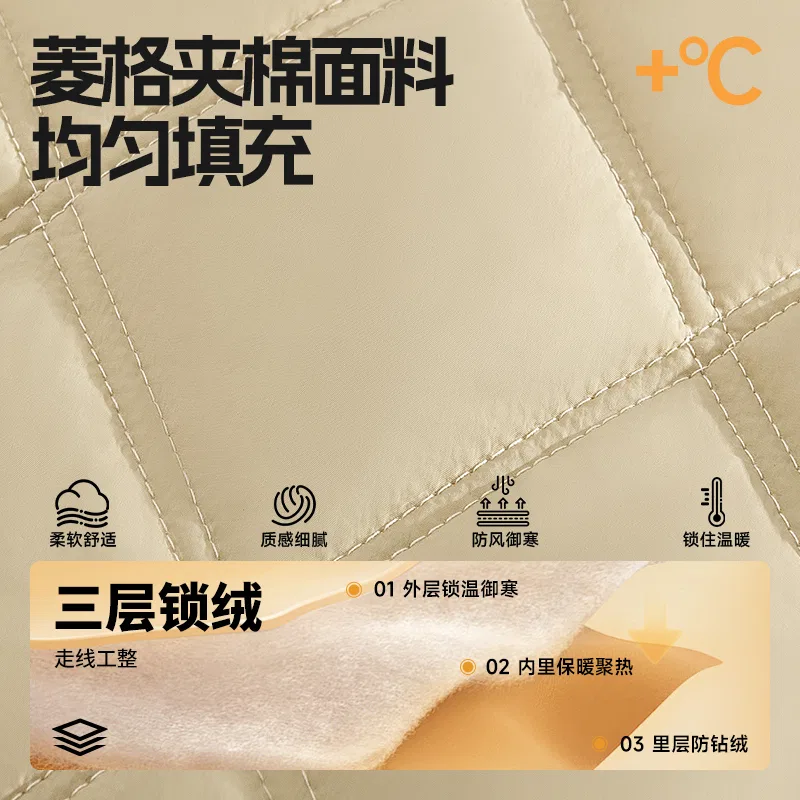 Пуховик Детский Dazzling Color Bear Chest Logo MINISO, Thermal Khaki — фото 4