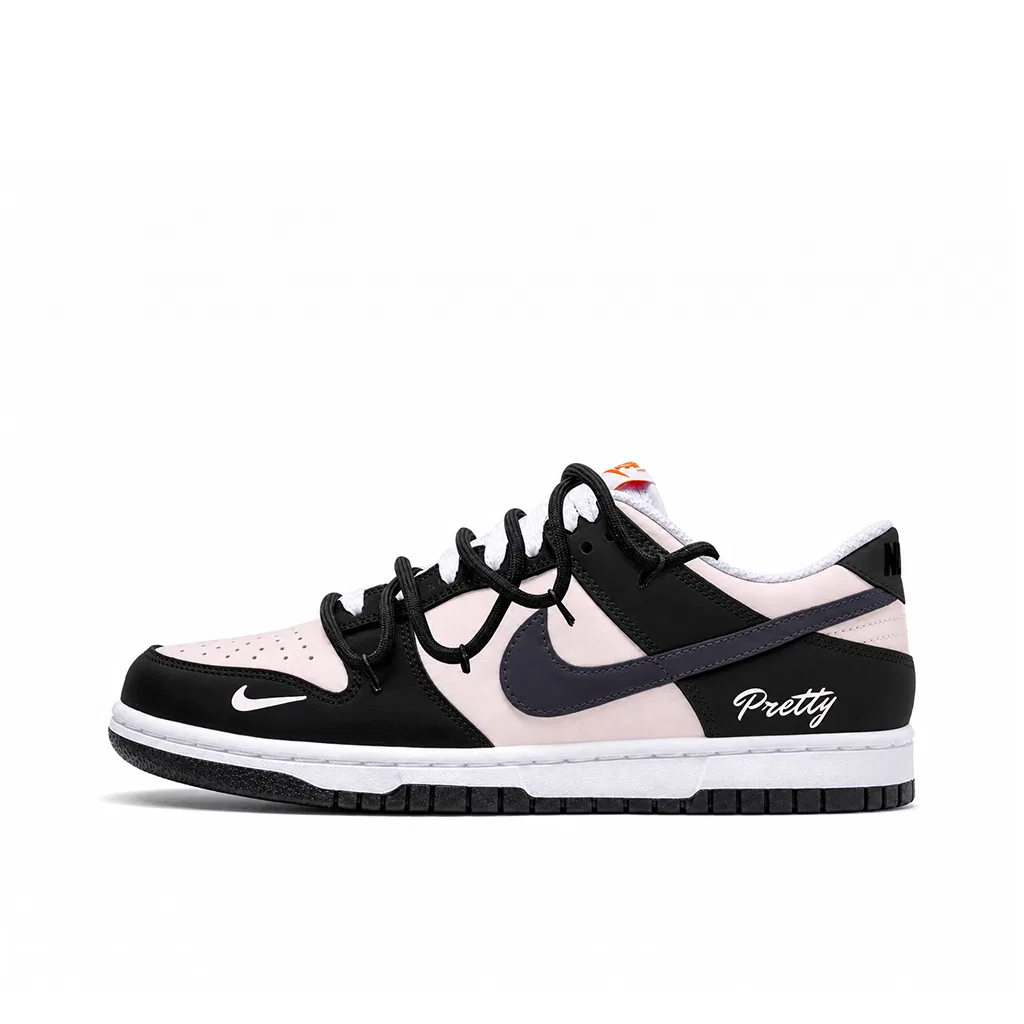 Детские кроссовки для скейтбординга низкие Nike Dunk, Black Pink