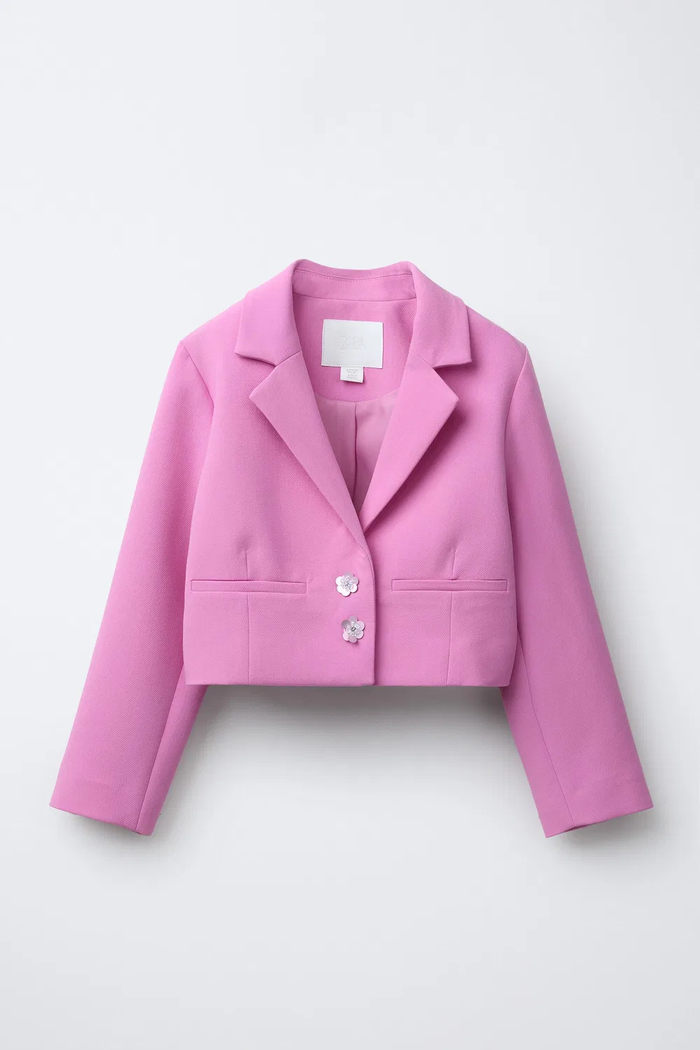 Укороченный пиджак на пуговицах ZARA, Pink