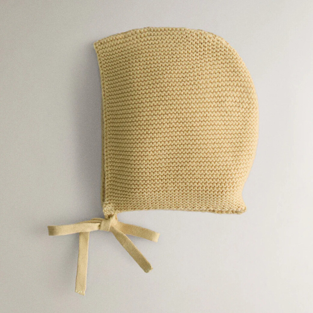 

Детский чепчик Zara Home Chunky Knit, желтый