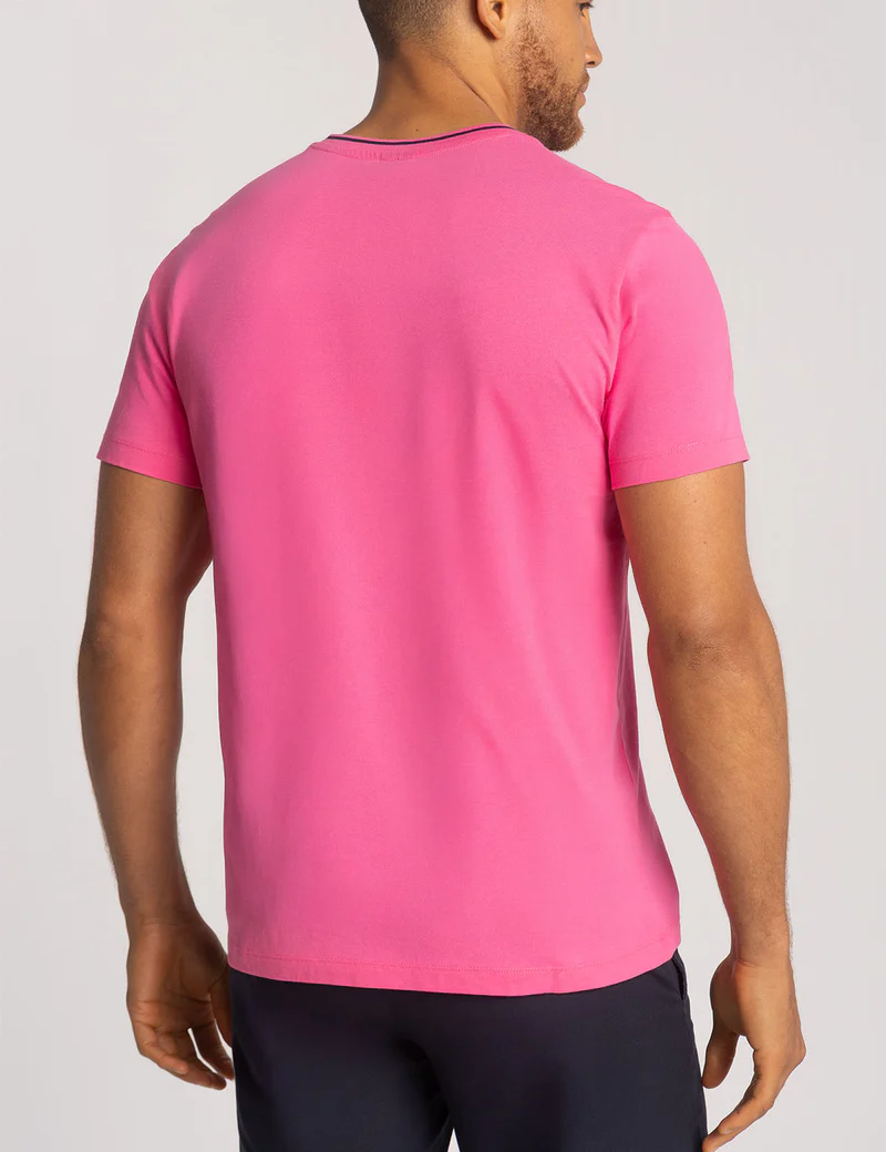 Футболка U.S. Polo Assn Tipped V-Neck Jersey, розовый — фото 4