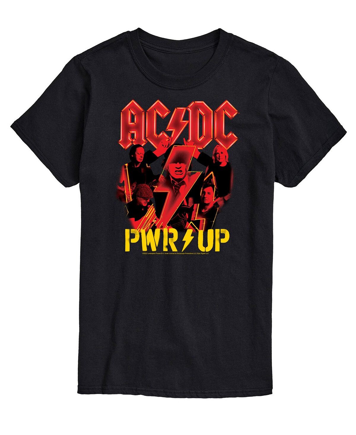 

Мужская футболка acdc pwr up AIRWAVES, черный