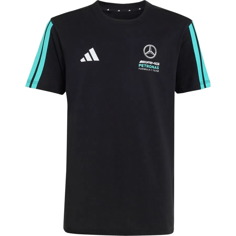 Детская футболка с длинным рукавом Mercedes-AMG Petronas Formula 1 Team Dna Tee adidas, Черно-зеленый — фото 4
