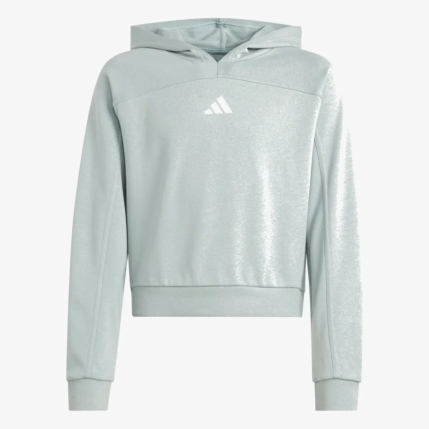 Свитшот укороченный с эффектным дизайном Holiday Glam Adidas, шалфейный