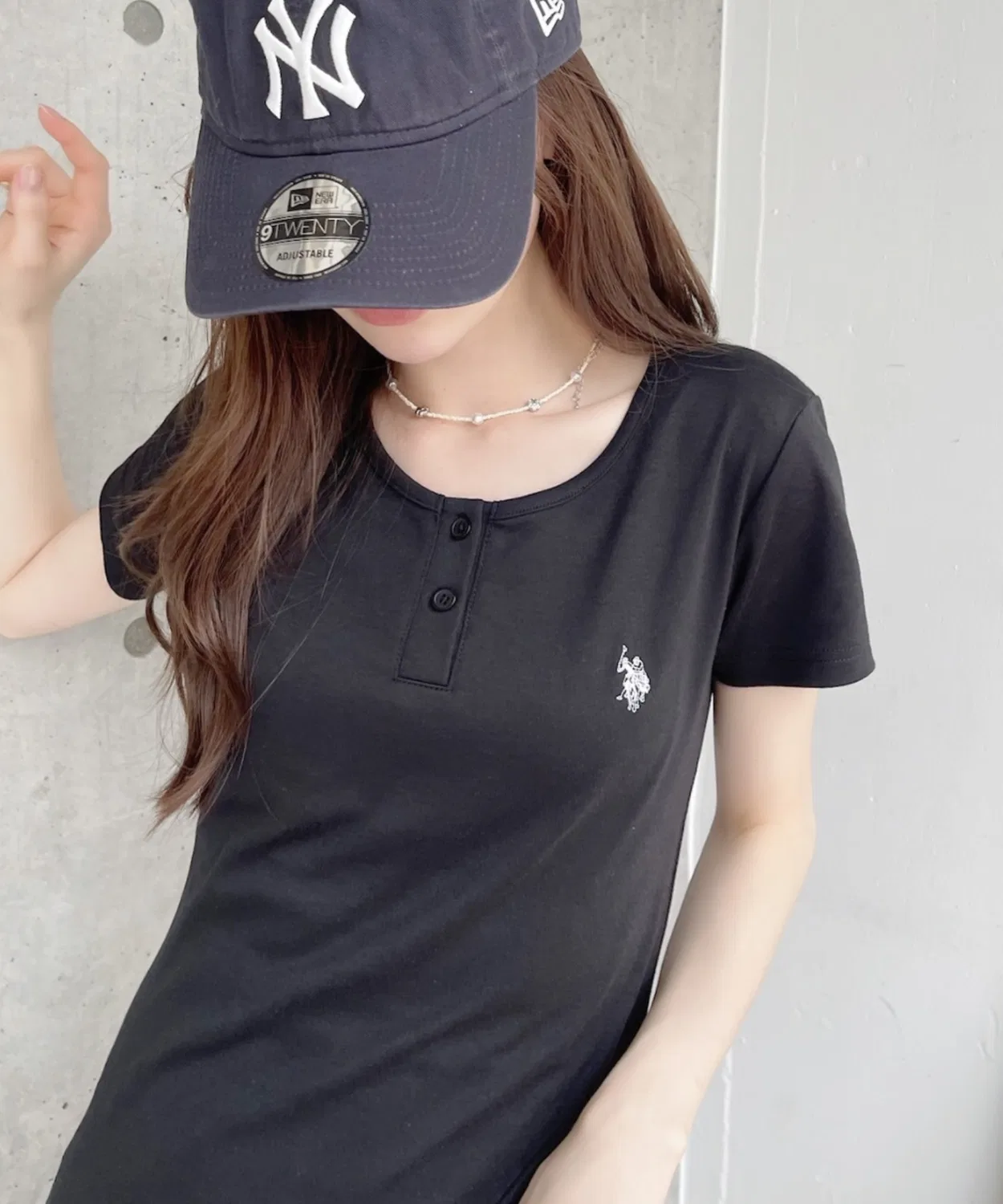 Женское платье-футболка с длинным рукавомU.S. POLO ASSN., Серый — фото 4