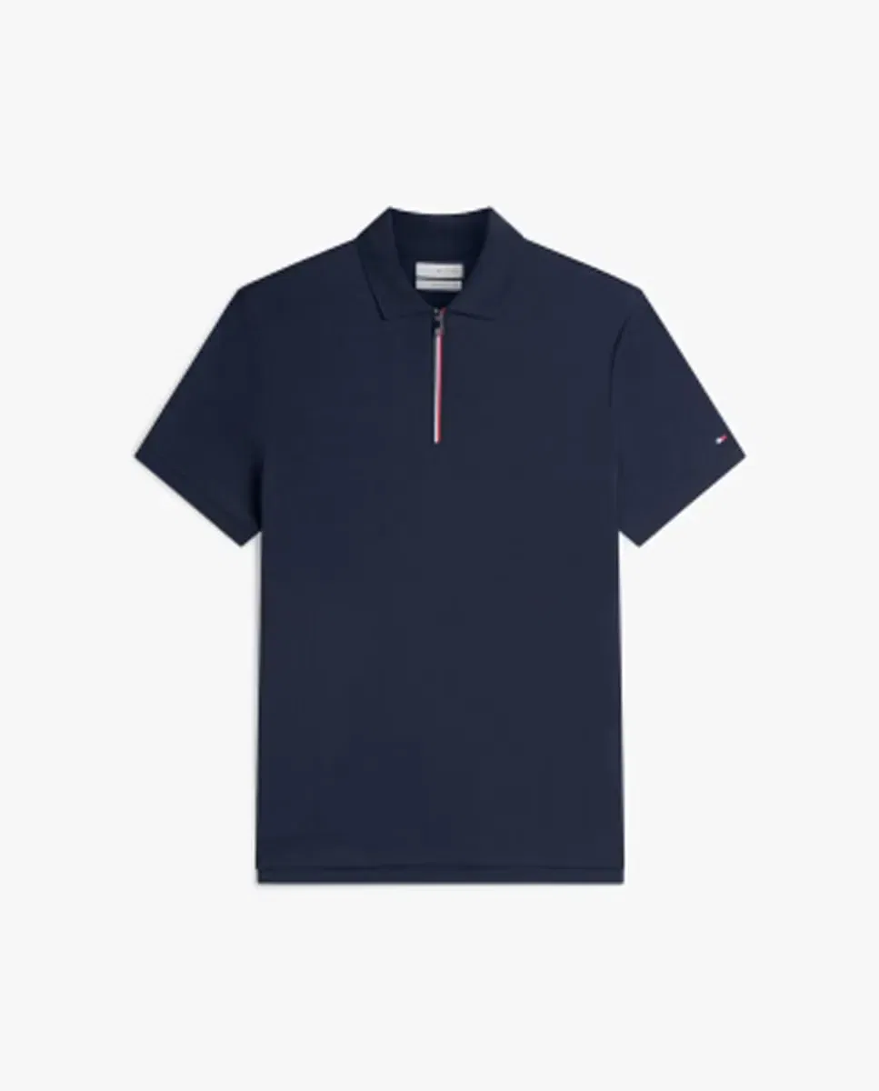 Мужское поло с коротким рукавом из мерсеризованного хлопка Tommy Hilfiger, Azul Marino — фото 4