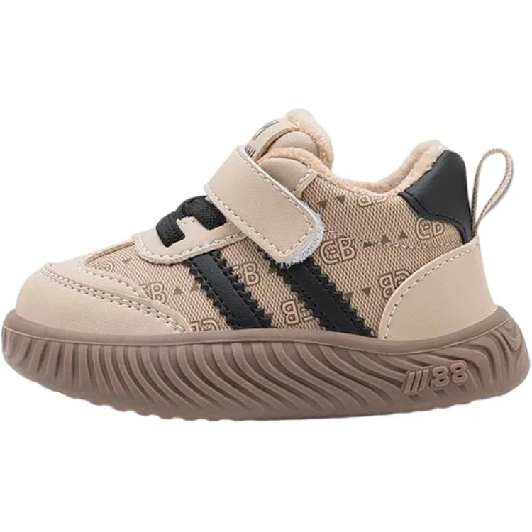 Детские ботинки на флисе с термоизоляцией, EBMINI, Beige Green — фото 3