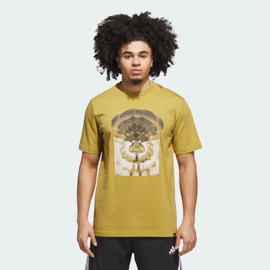 Футболка с принтом Performance JX1740 Kaleidoskop Basketball Graphic adidas, Зеленый