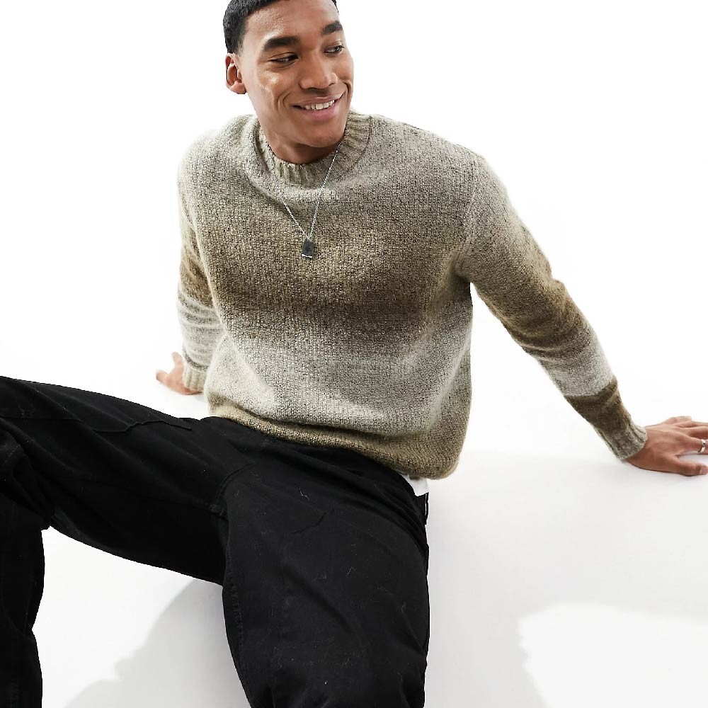 

Джепер Selected Homme Oversized Knit, светло-коричневый/серый