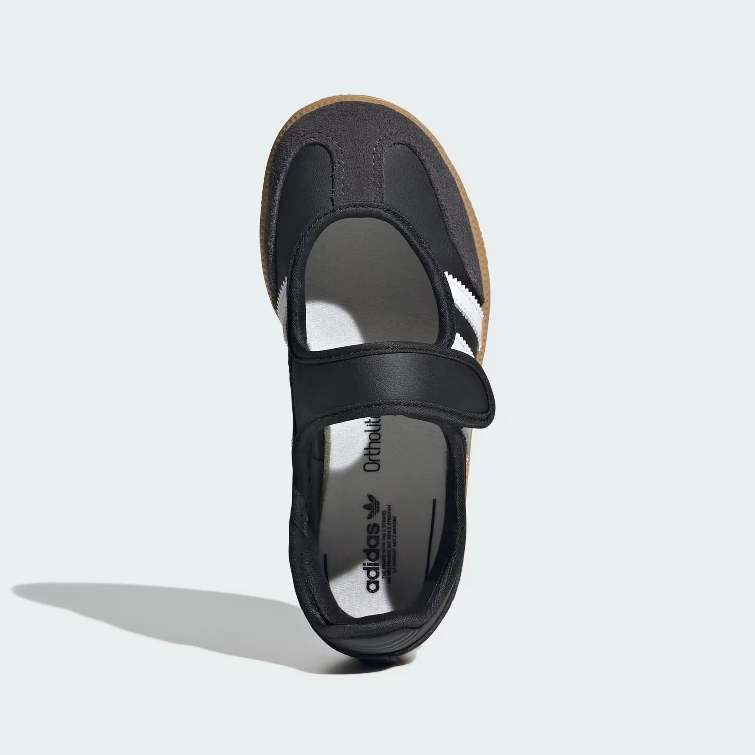 Детские кроссовки на липучках Samba Jane Adidas Originals, черный — фото 2