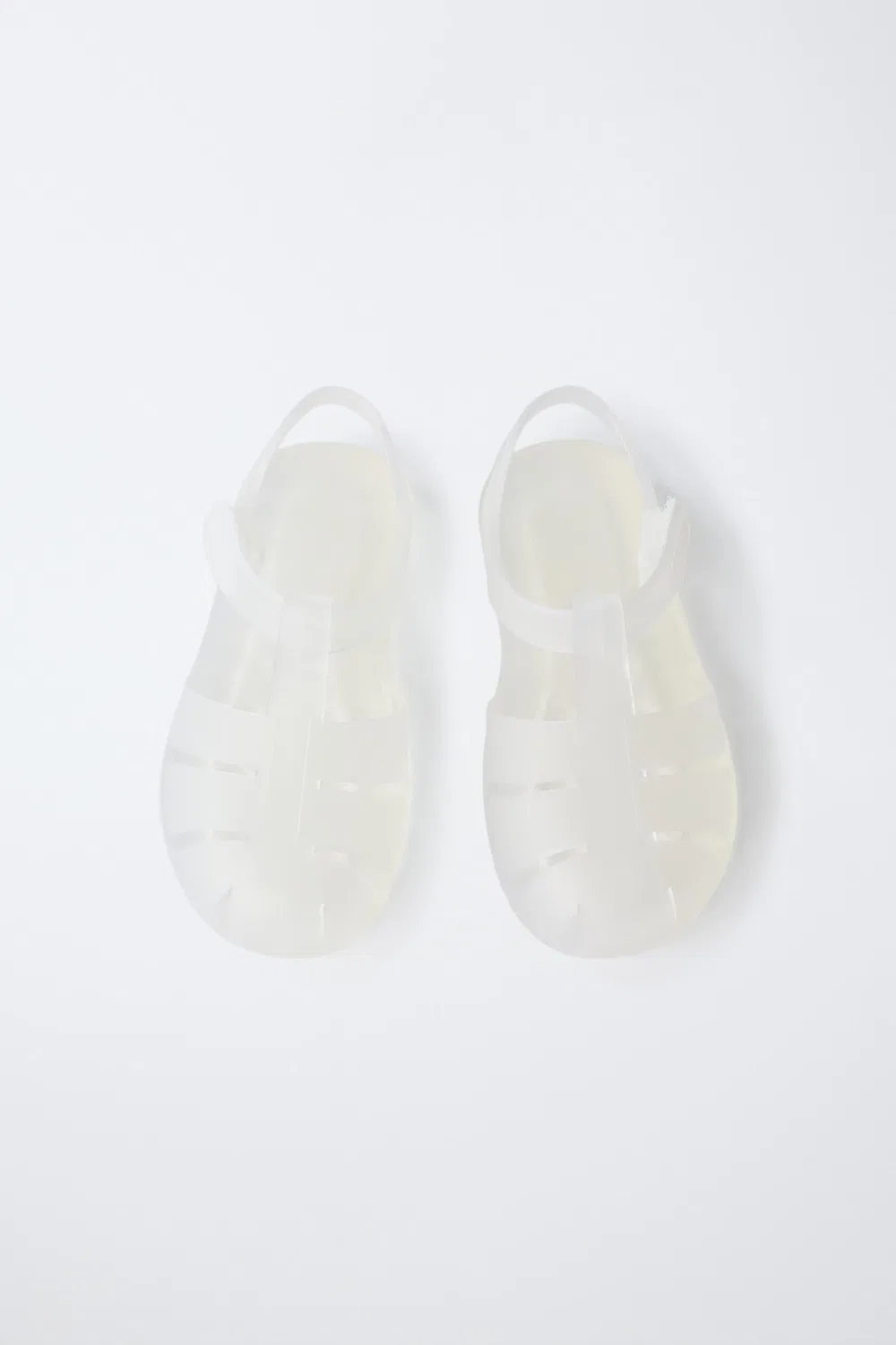Сандалии с резиновой клеткой ZARA, Transparent — фото 4
