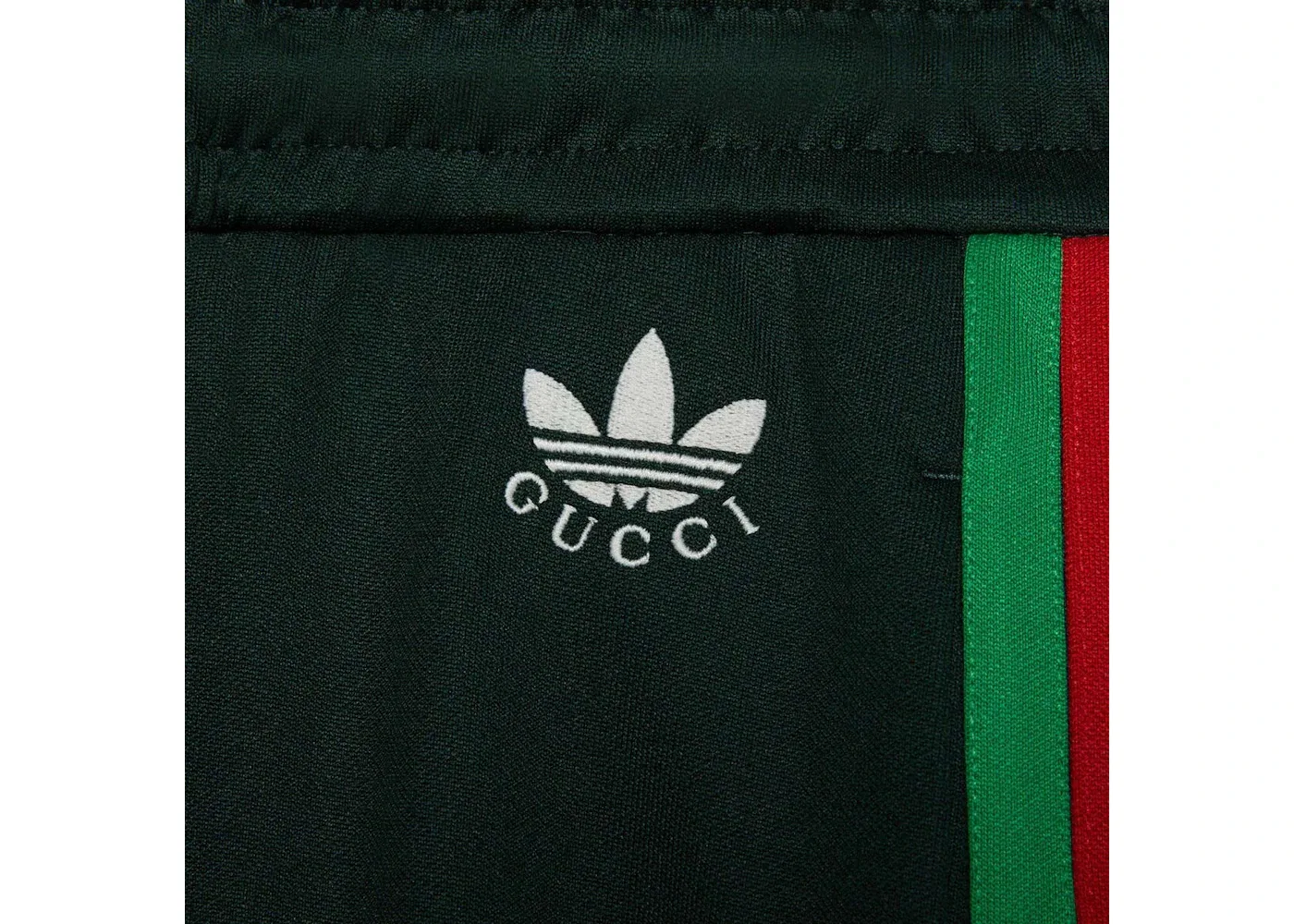 Женские шорты с принтом Gucci x Adidas Jersey Shorts Dark Green Gucci, Dark Green — фото 2