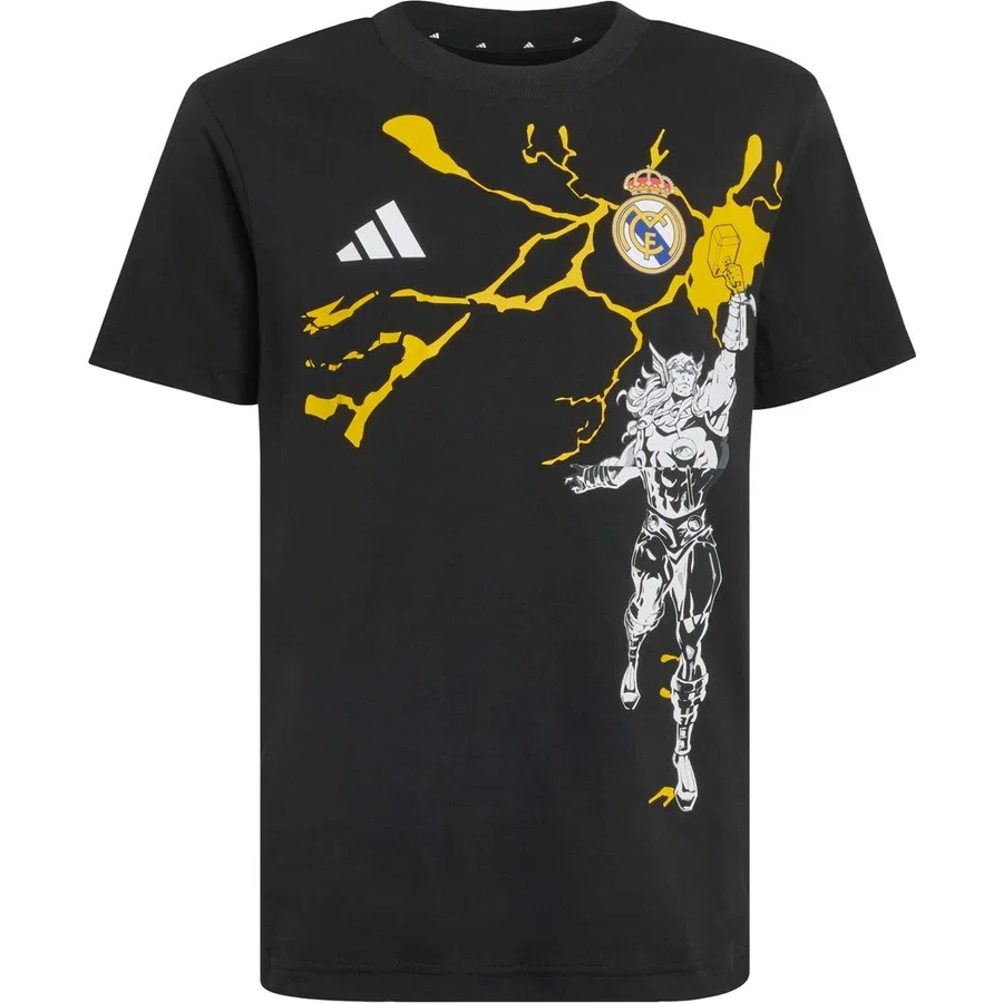 Детская футболка с принтом Real Madrid Avengers Performance JY5856 adidas, Черный — фото 4