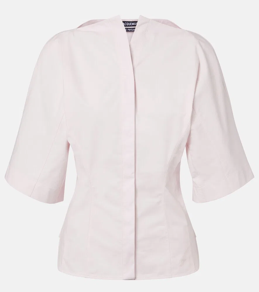 Рубашка из хлопкового поплина Moisson Jacquemus, розовый
