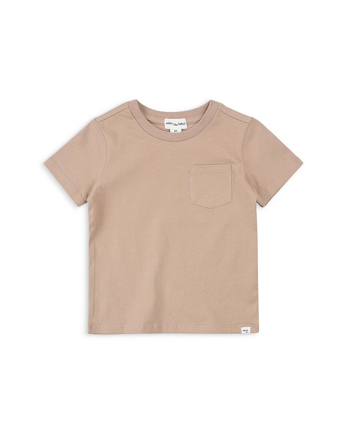 

Футболка с карманом Miles Basics для девочек - маленькие дети Miles The Label, коричневый/бежевый