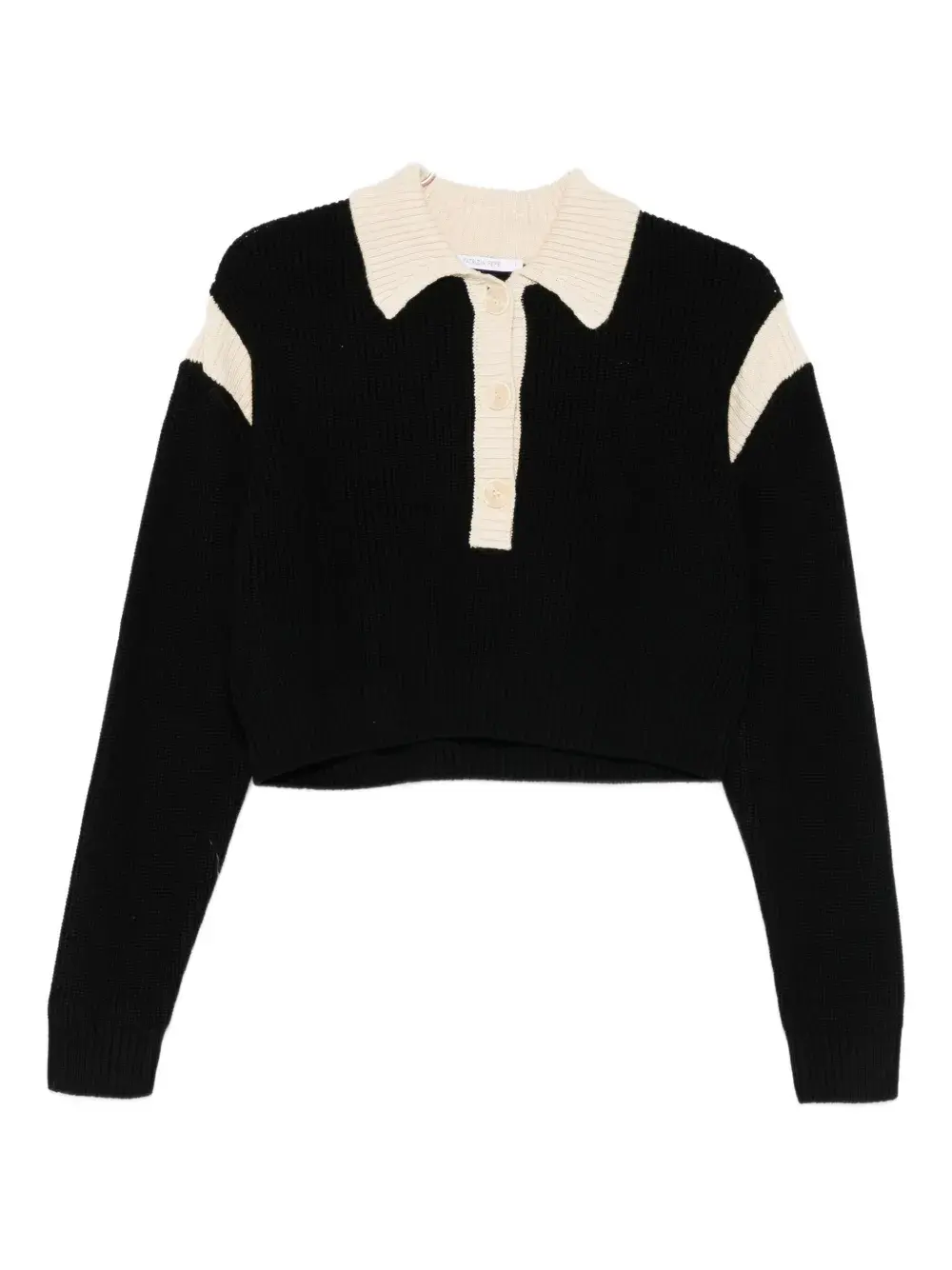 

Свитер в стиле колор-блок Patrizia Pepe, черный