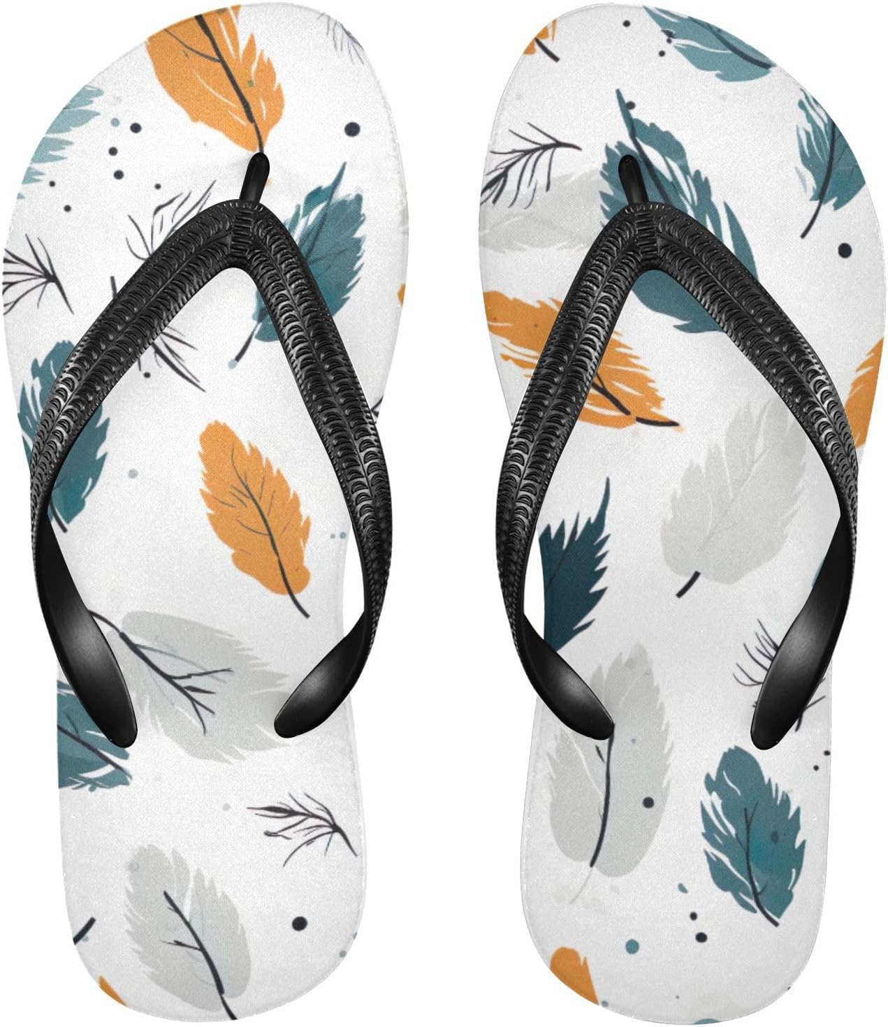 

Пляжные летние повседневные сандалии для женщин и мужчин, тапочки для душа, размер XS Kfbe, Color Leaves