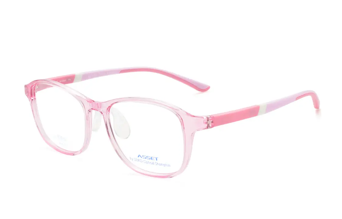 

SEIKO Квадратные оптические очки детские светло-розовые, Light Pink