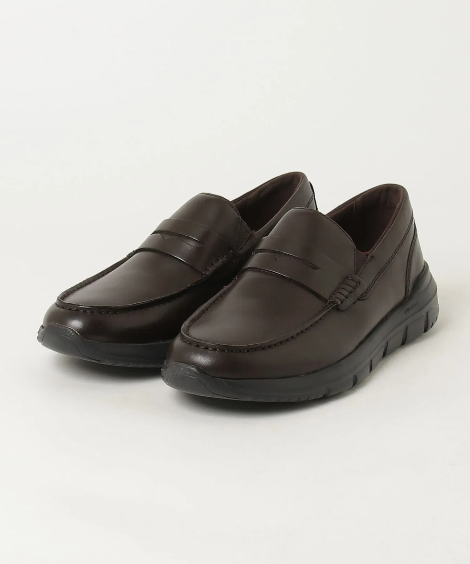 Мужские кожаные лоферы ROCKPORT JAYCE тёмно-коричневые