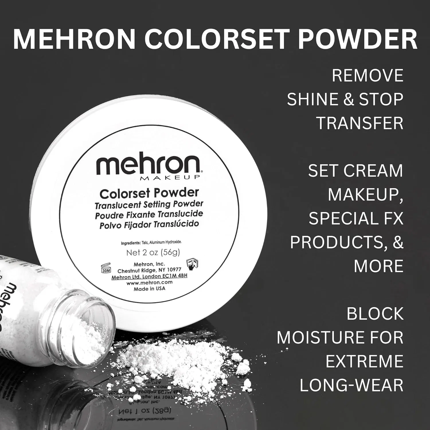 Набор для макияжа Пудра рассыпчатая Mehron Color Set Powder 0.5 oz — фото 4