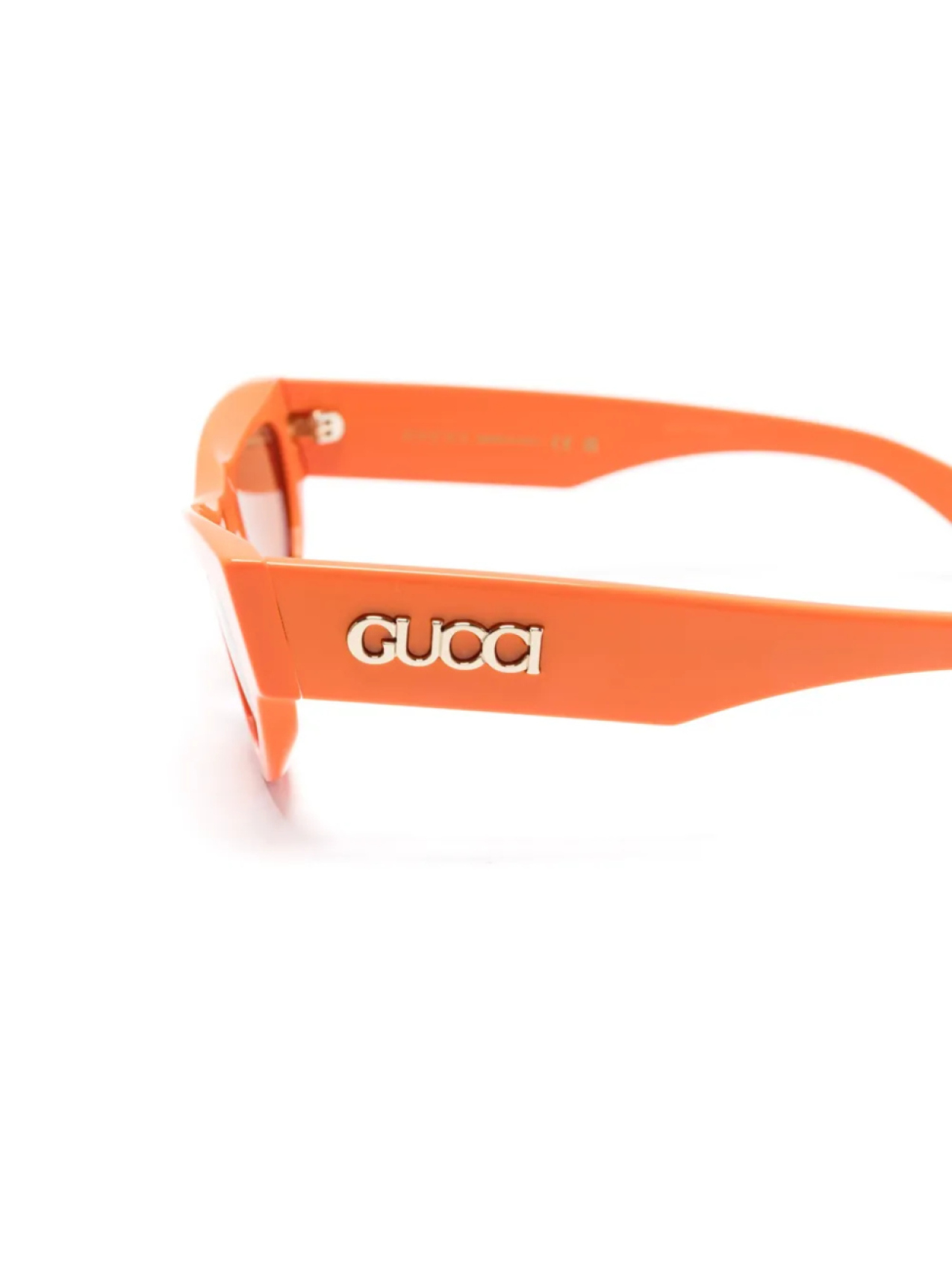 Gucci Eyewear солнцезащитные очки в оправе 'кошачий глаз', оранжевый — фото 3