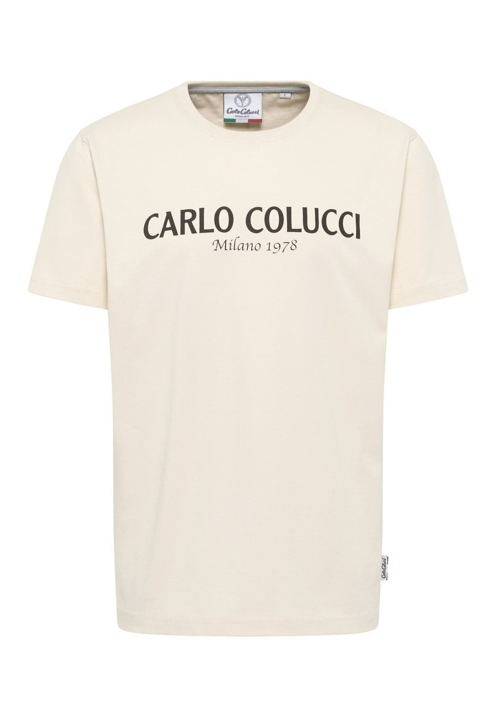 

Футболка с принтом Carlo Colucci, бежевый