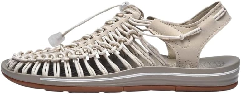 

Мужские сандалии HCHCTRY с обернутыми пальцами, дышащие плоские сандалии, летние пляжные сандалии на вынос, повседневные плетеные сандалии, мужские спортивные сандалии, бежевый