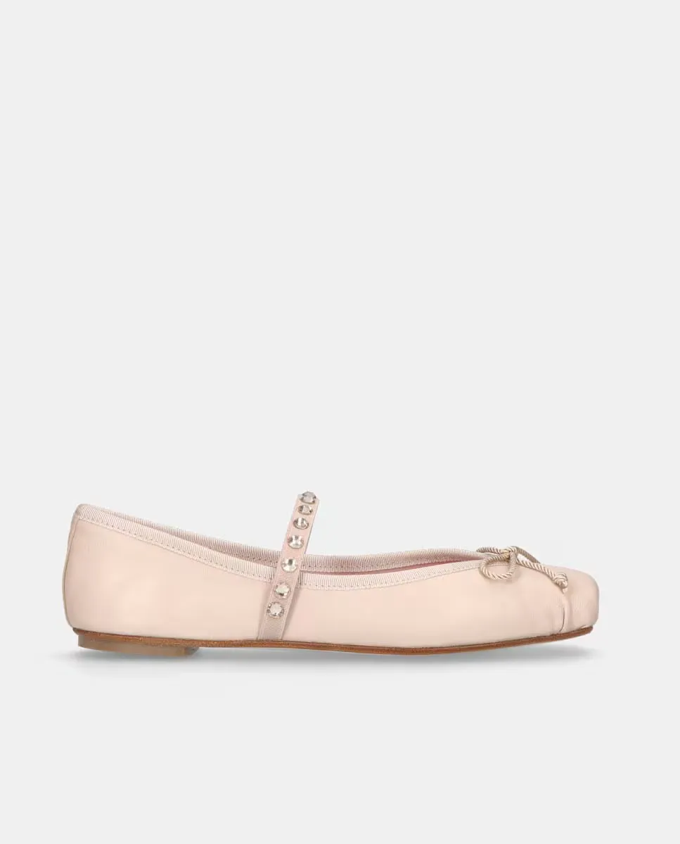 

Женские балетки Kristen из мягкой наппы со Swarovski Pretty Ballerinas, бежевый