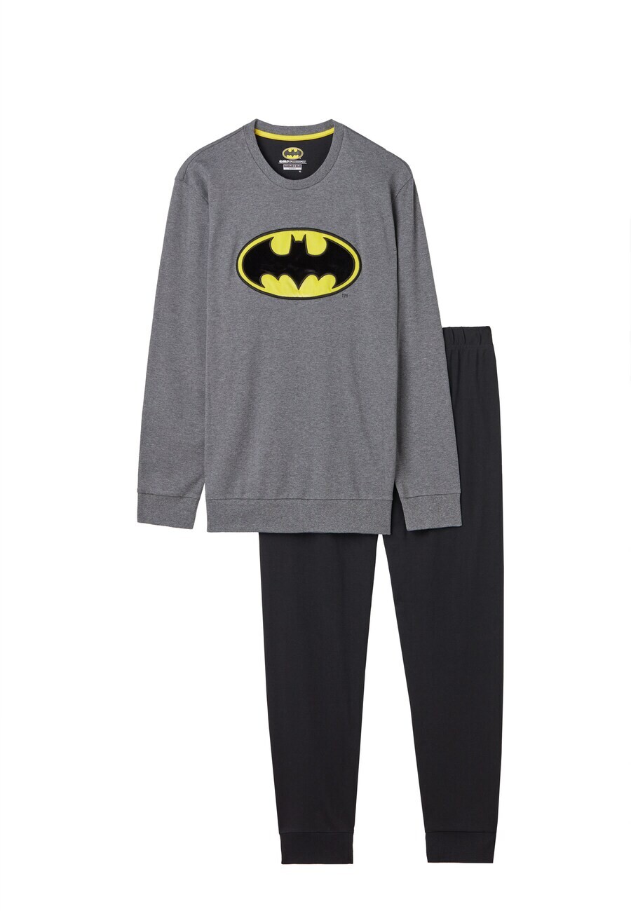 

Пижама INTIMISSIMI Long Pajamas COMICS BATMAN, пятнистый серый/черный