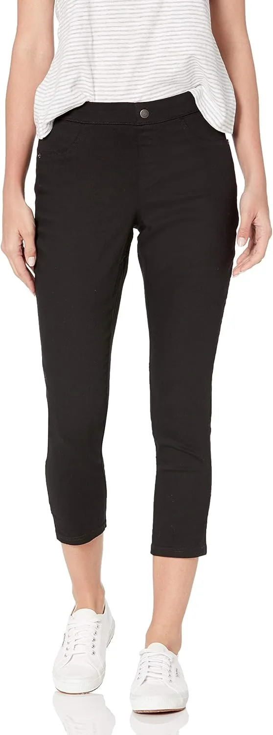 

HUE Женские джинсовые капри Mid-Rise с боковыми разрезами