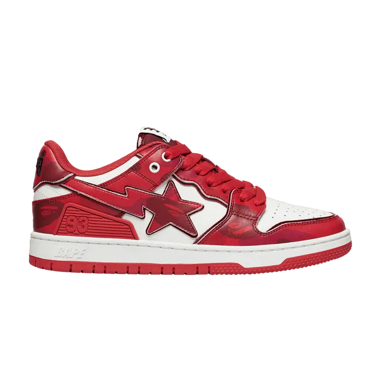 Кроссовки BAPE Wmns Sk8 Sta #1 Red, красный